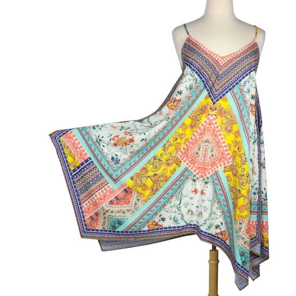 Vibrant Dream 2X Boho Gypsy Festival Scarf Dress - Picture 6 of 8
